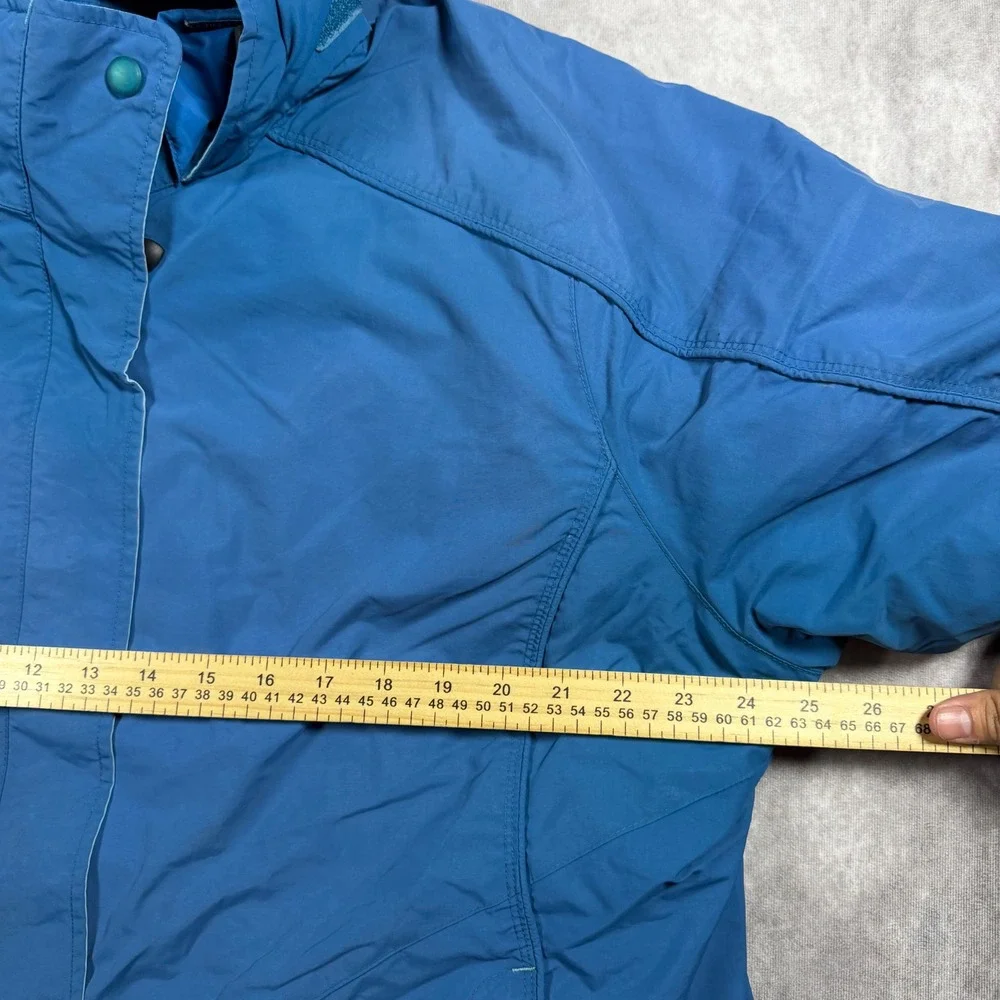 LL Bean 3-in-1 System Jacket Mens 2X Blue Hooded Fleece Lined Parka Coat Outdoor